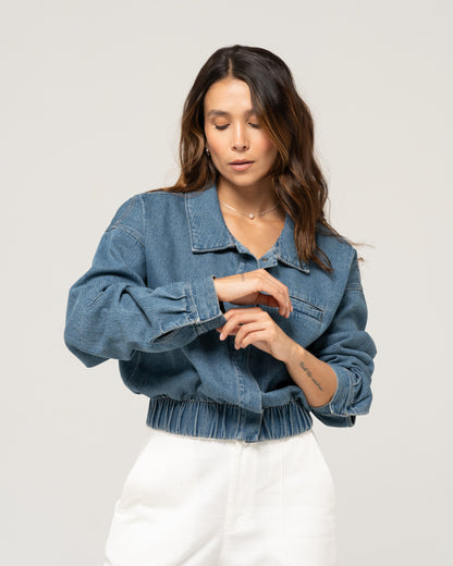 Bomber Denim Jacket